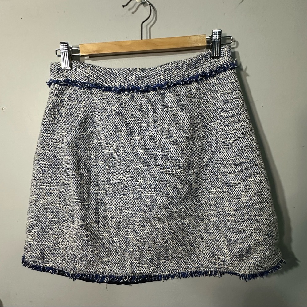 🌻5/$30🌻 ZARA BASICS Chic Boucle Knit Tweed Skirt w/ Button-front Closure - Picture 5 of 6